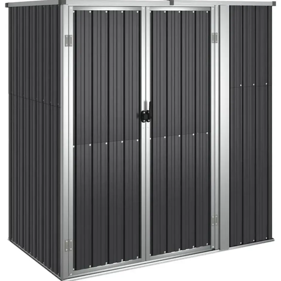 vidaXL - Tuinschuur 161x89x161 cm gegalvaniseerd staal antracietkleurig