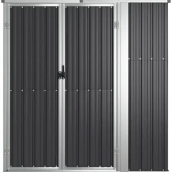 vidaXL - Tuinschuur 161x89x161 cm gegalvaniseerd staal antracietkleurig