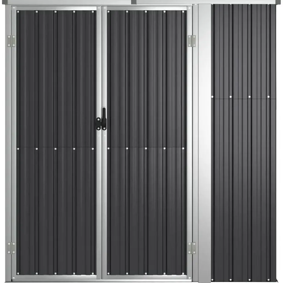 vidaXL - Tuinschuur 161x89x161 cm gegalvaniseerd staal antracietkleurig