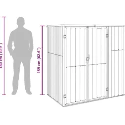 vidaXL - Tuinschuur 161x89x161 cm gegalvaniseerd staal antracietkleurig