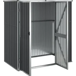 vidaXL - Tuinschuur 161x89x161 cm gegalvaniseerd staal antracietkleurig