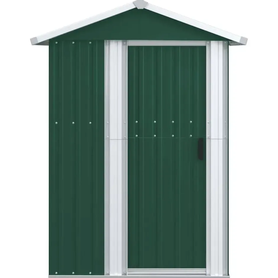 vidaXL - Tuinschuur 126x97,5x177 cm gegalvaniseerd staal groen tuin schuur