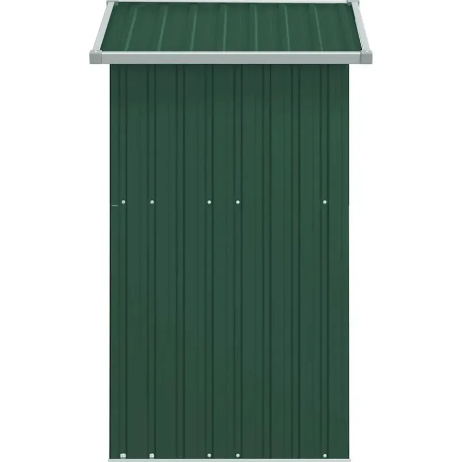 vidaXL - Tuinschuur 126x97,5x177 cm gegalvaniseerd staal groen tuin schuur