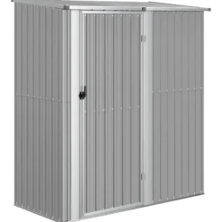 vidaXL - Tuinschuur 180,5x97x209,5 cm gegalvaniseerd staal grijs schuur