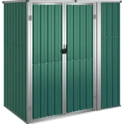 vidaXL - Tuinschuur 161x89x161 cm gegalvaniseerd staal groen gereedschapsschuur