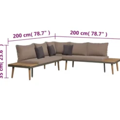 vidaXL - Tuinset - Bruin - Hout