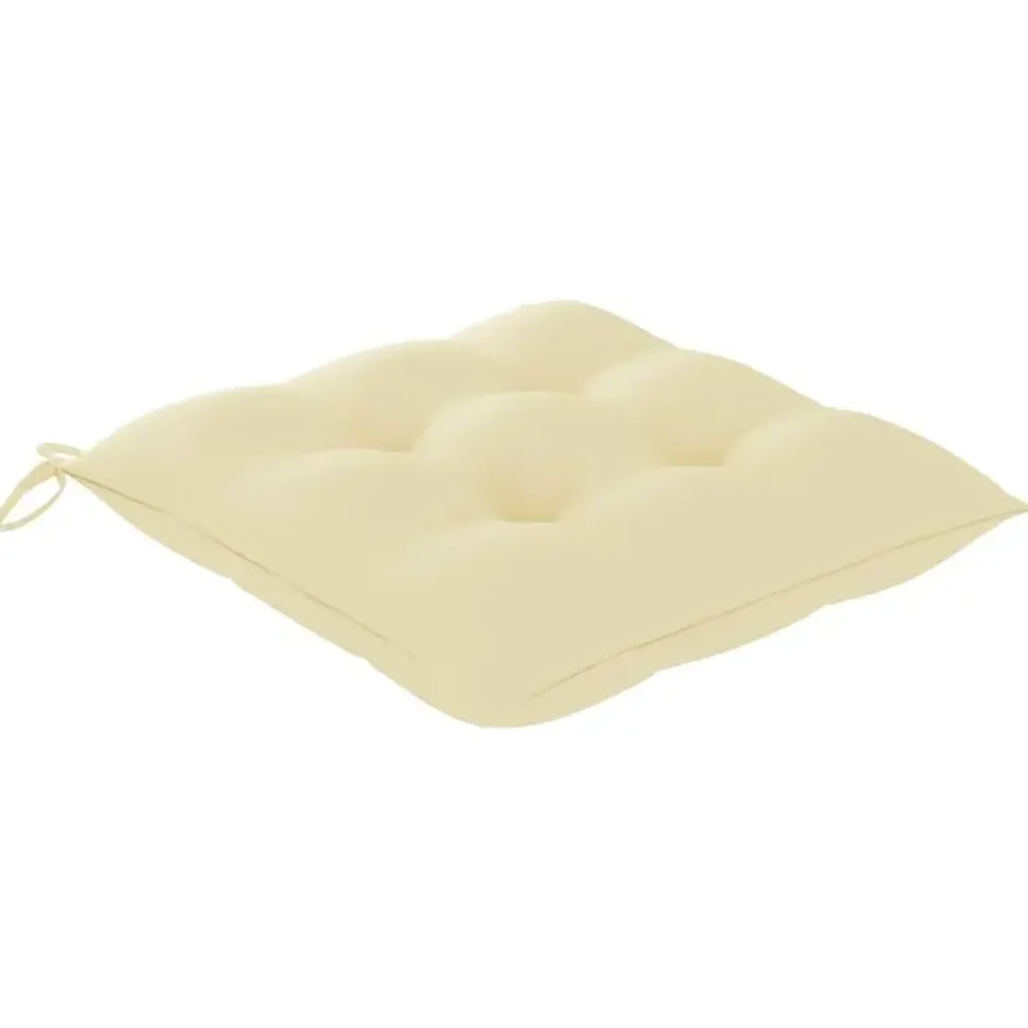 vidaXL - Tuinset - Crème - Bamboe - 40 x 40 x 7 cm