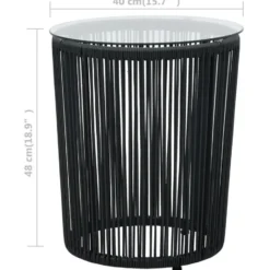 vidaXL - Tuinset - Zwart - Polyetheen