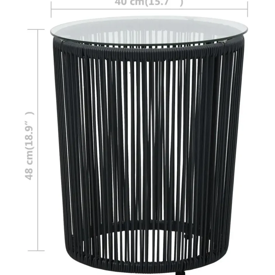vidaXL - Tuinset - Zwart - Polyetheen