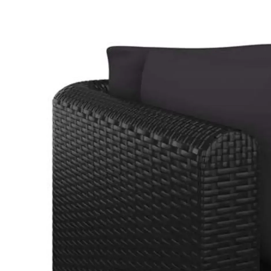 vidaXL - Tuinset - Zwart - Poly rattan