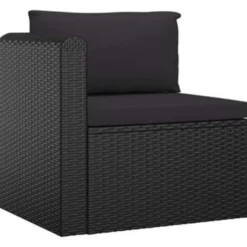 vidaXL - Tuinset - Zwart - Poly rattan