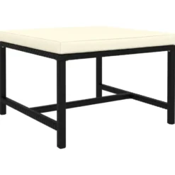vidaXL - Tuinset - Zwart - Poly rattan - 8 stuks - Met kussens