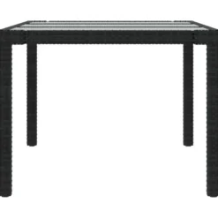 vidaXL - Tuinset - Zwart - Poly rattan - 7 stuks - Met kussens