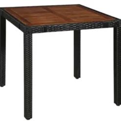 vidaXL - Tuinset - Zwart - Poly rattan