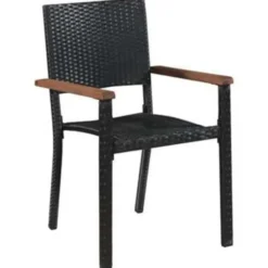 vidaXL - Tuinset - Zwart - Poly rattan