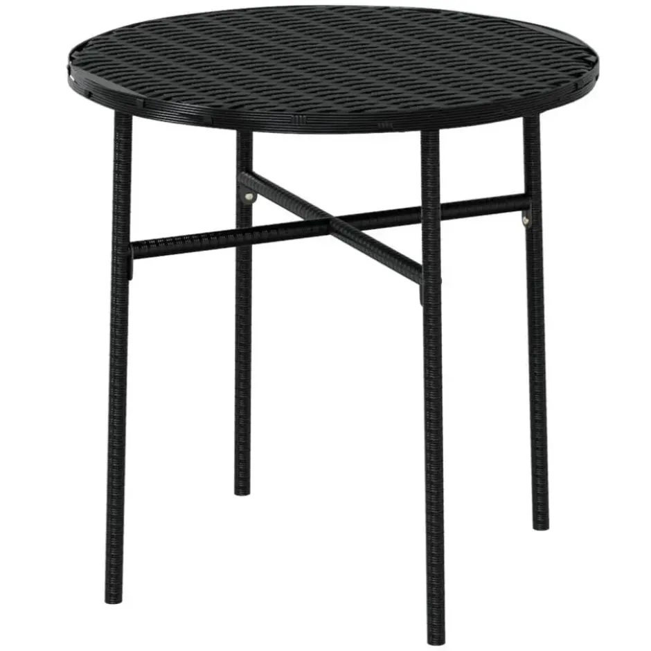 vidaXL - Tuinset - Zwart - Poly rattan - 3 stuks