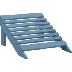 vidaXL - Tuinstoel Adirondack - Blauw - Hout - Met voetenbank