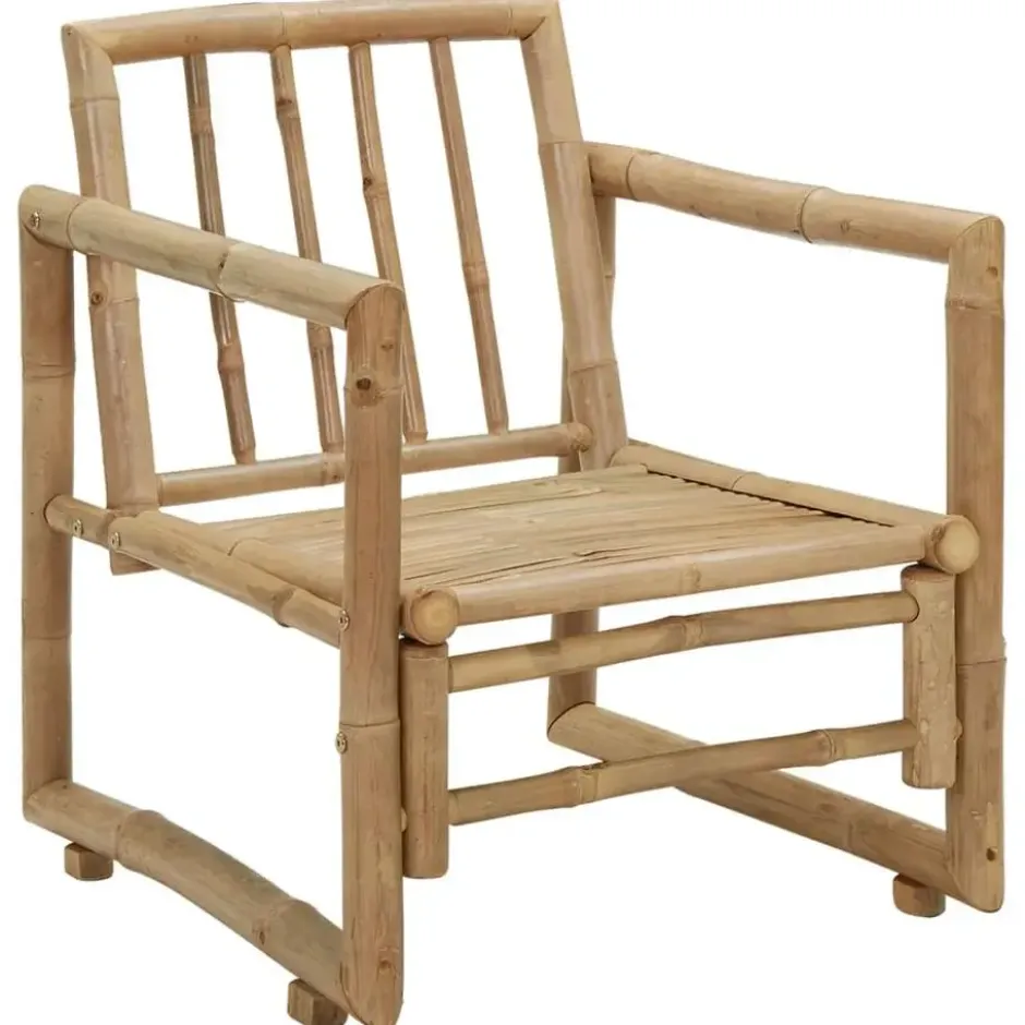 vidaXL - Tuinstoel - Bruin - Bamboe - 2 stuks
