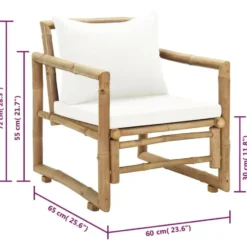 vidaXL - Tuinstoel - Bruin - Bamboe - 2 stuks