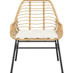 vidaXL - Tuinstoelen - Kussens - Bruin - Poly rattan - 2 stuks
