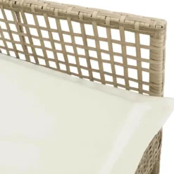 vidaXL - Tuinstoelen met Kussens - Beige - Poly Rattan - 2 stuks - 53x60x85 cm
