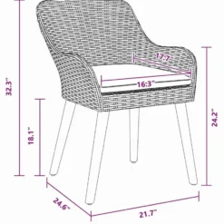 vidaXL - Tuinstoelen met kussens - Beige - Poly Rattan - 2 stuks - Middelgroot