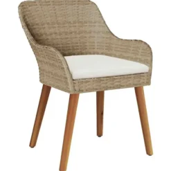 vidaXL - Tuinstoelen met kussens - Beige - Poly Rattan - 2 stuks - Middelgroot