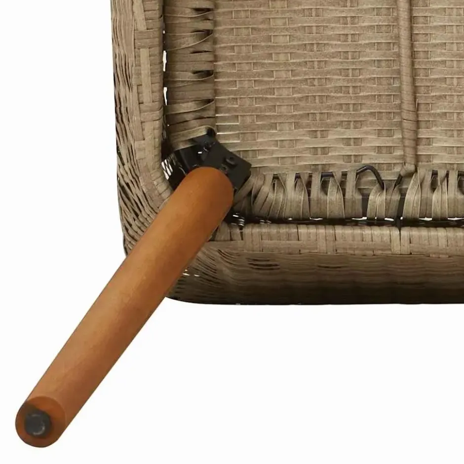 vidaXL - Tuinstoelen met kussens - Beige - Poly Rattan - 2 stuks - Middelgroot