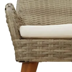 vidaXL - Tuinstoelen met kussens - Beige - Poly Rattan - 2 stuks - Middelgroot
