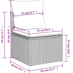 vidaXL - Tuinstoel - Zwart - Poly rattan