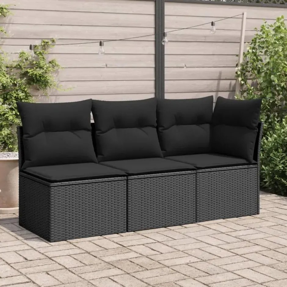 vidaXL - Tuinstoel - Zwart - Poly rattan