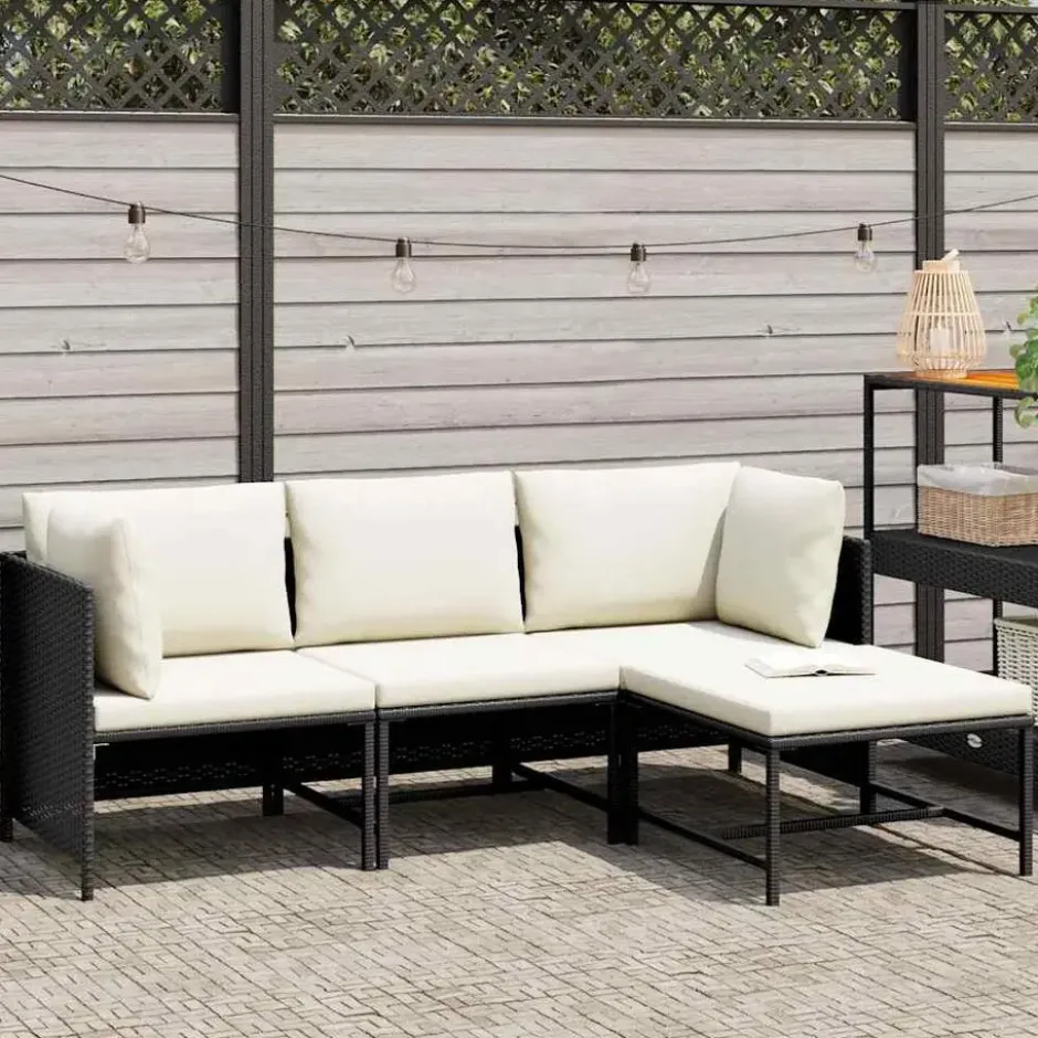 vidaXL - Tuinstoel - Zwart - Rattan