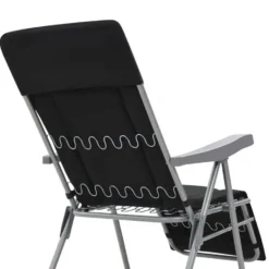 vidaXL - Tuin Stoel - Zwart - Stof - 2 stuks