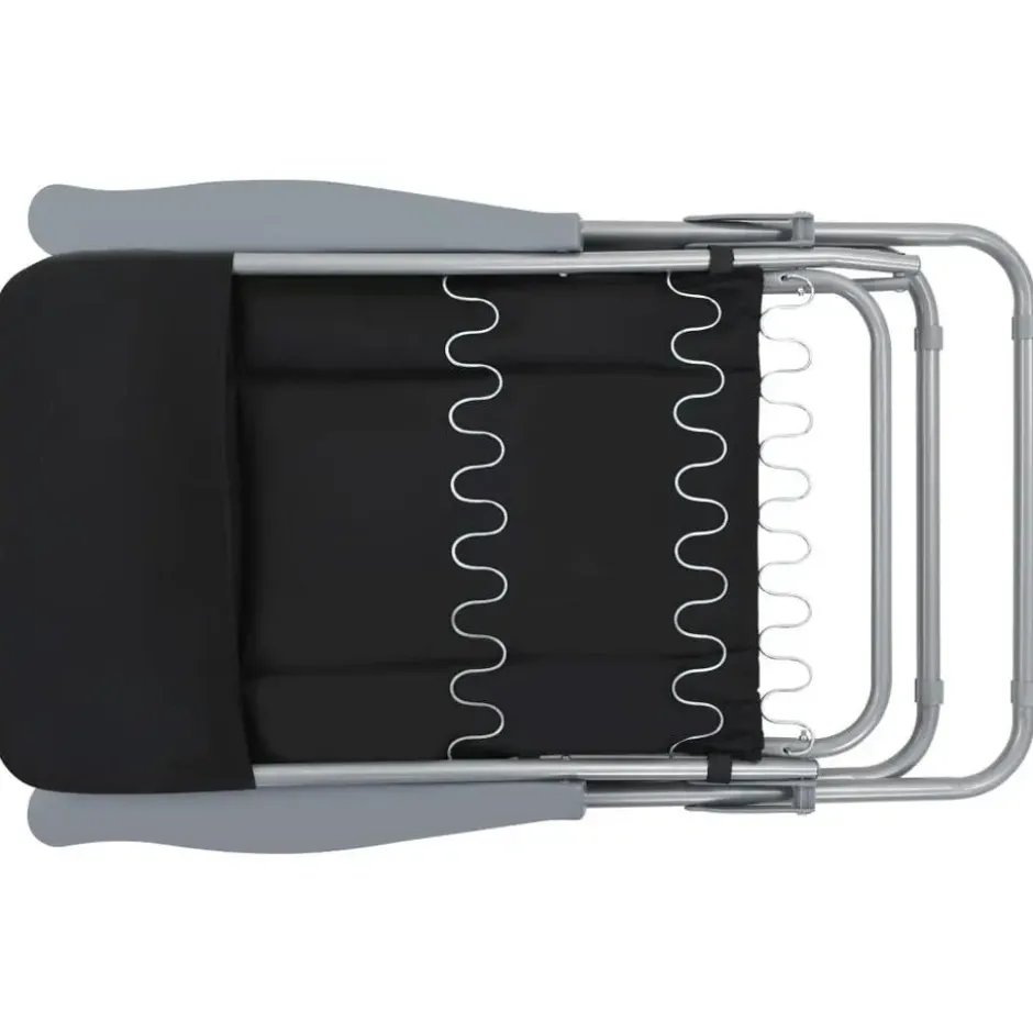 vidaXL - Tuin Stoel - Zwart - Stof - 2 stuks