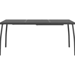 vidaXL - Tuintafel - Antracietkleurig - Staalgaas - 165 x 80 x 72 cm