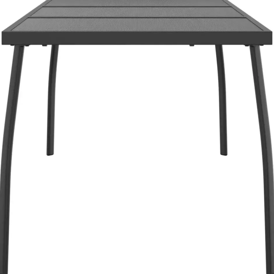 vidaXL - Tuintafel - Antracietkleurig - Staalgaas - 165 x 80 x 72 cm