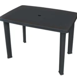 vidaXL - Tuintafel - Antraciet - Kunststof