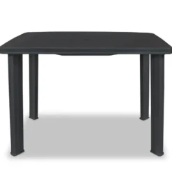 vidaXL - Tuintafel - Antraciet - Kunststof