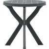 vidaXL - Tuintafel - Antraciet - Kunststof