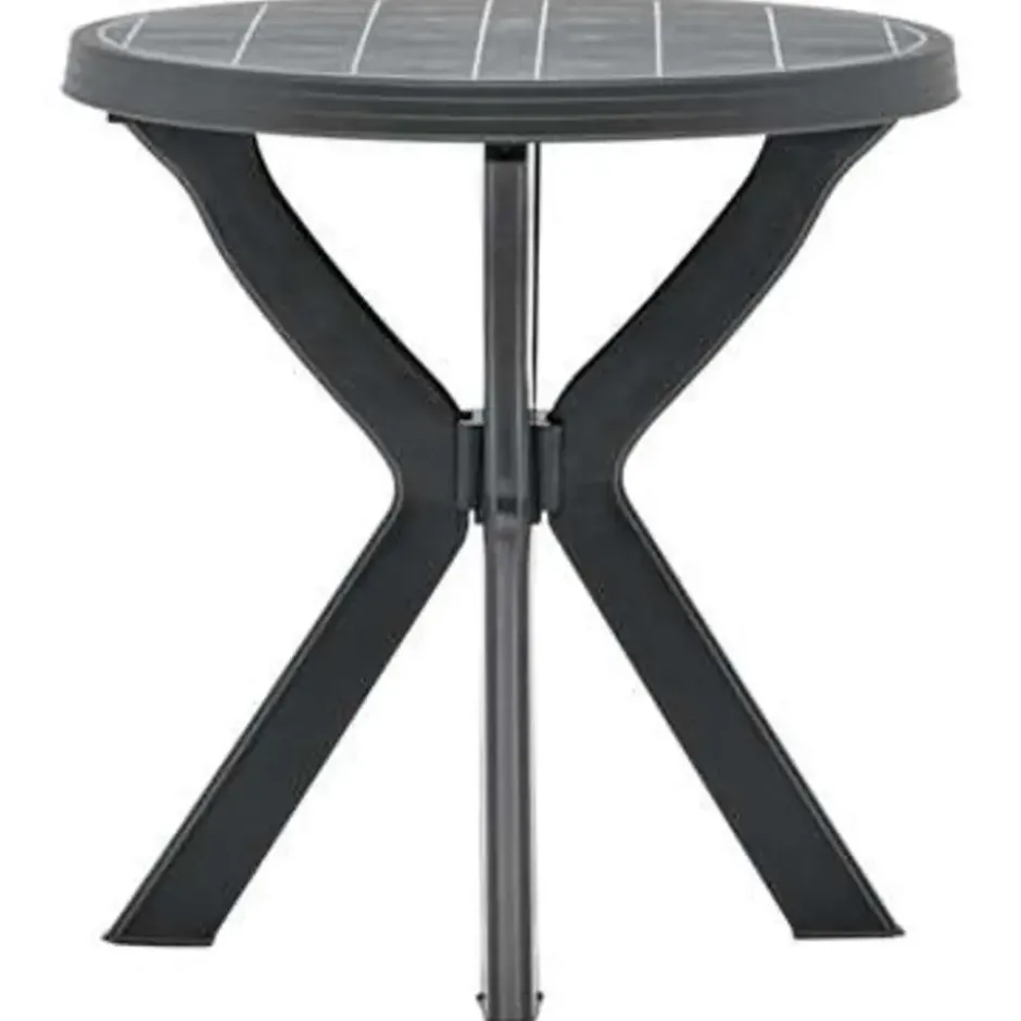 vidaXL - Tuintafel - Antraciet - Kunststof
