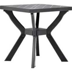 vidaXL - Tuintafel - Antraciet - Kunststof