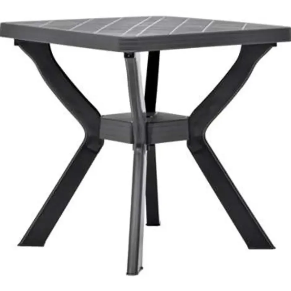 vidaXL - Tuintafel - Antraciet - Kunststof