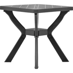 vidaXL - Tuintafel - Antraciet - Kunststof