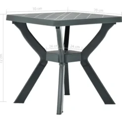 vidaXL - Tuintafel - Antraciet - Kunststof