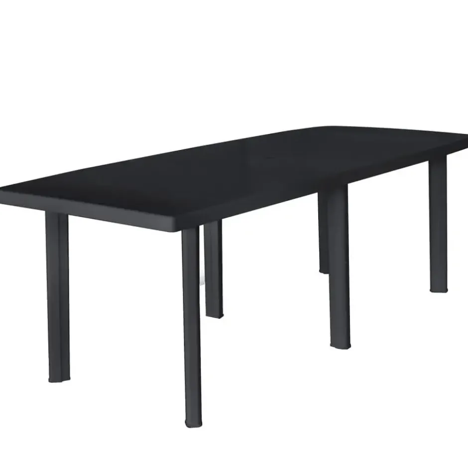 vidaXL - Tuintafel - Antraciet - Kunststof