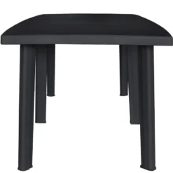vidaXL - Tuintafel - Antraciet - Kunststof