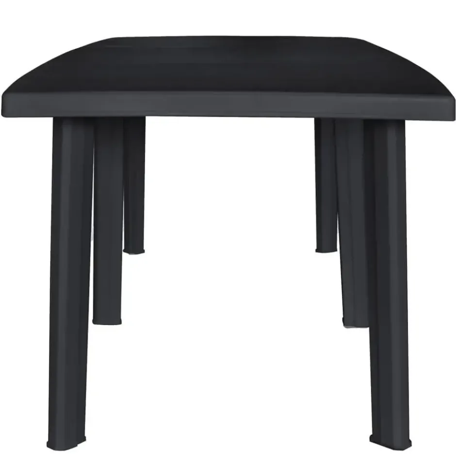 vidaXL - Tuintafel - Antraciet - Kunststof