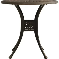 vidaXL - Tuintafel - Bruin - Aluminium - 78 x 78 x 72 cm