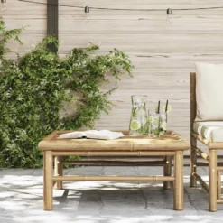 vidaXL - Tuintafel - Bruin - Bamboe