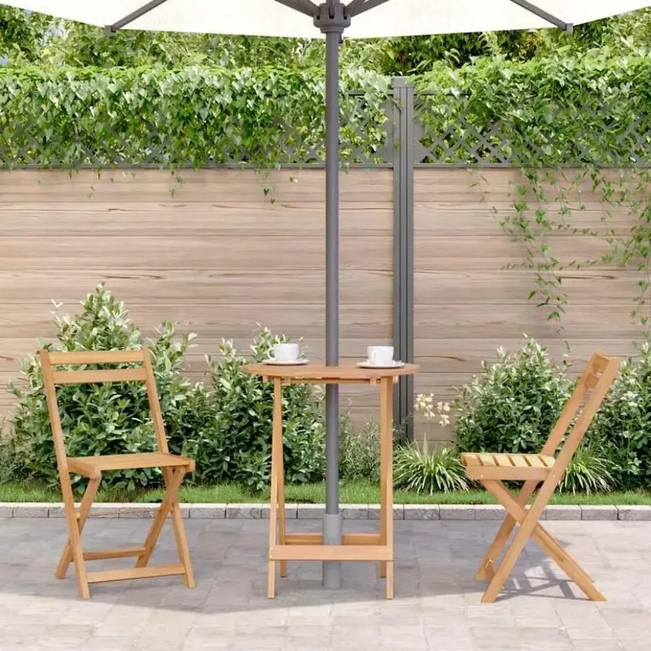 vidaXL - Tuintafel - Bruin - Hout